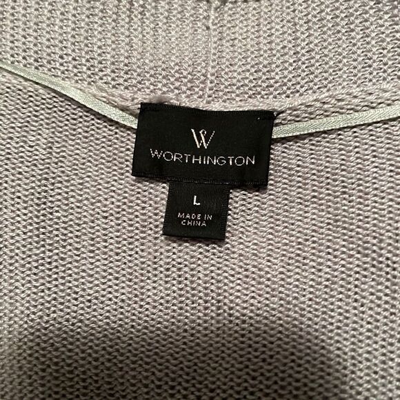 Worthington Women's Tan Knit Long Sleeves Open Cardigan Sweater - Picture 7 of 8